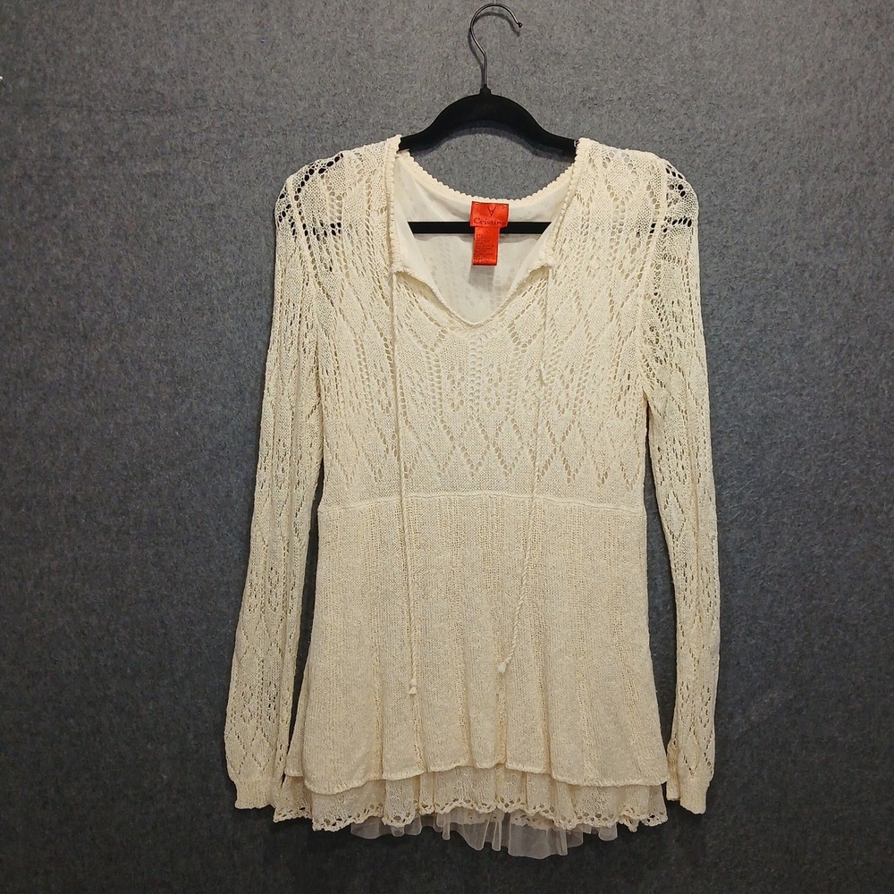 V Cristina L Sweater Whimsygoth Tulle Y2K boho hippie fairy cottagecore